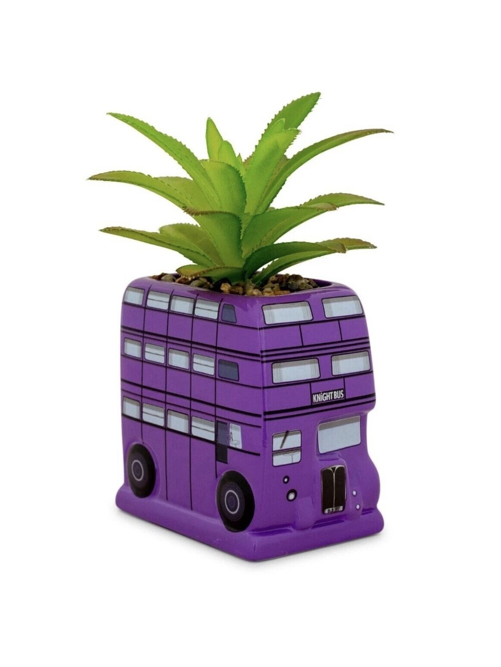 Harry Potter Knight Bus Mini Ceramic Planter with Faux Succulent